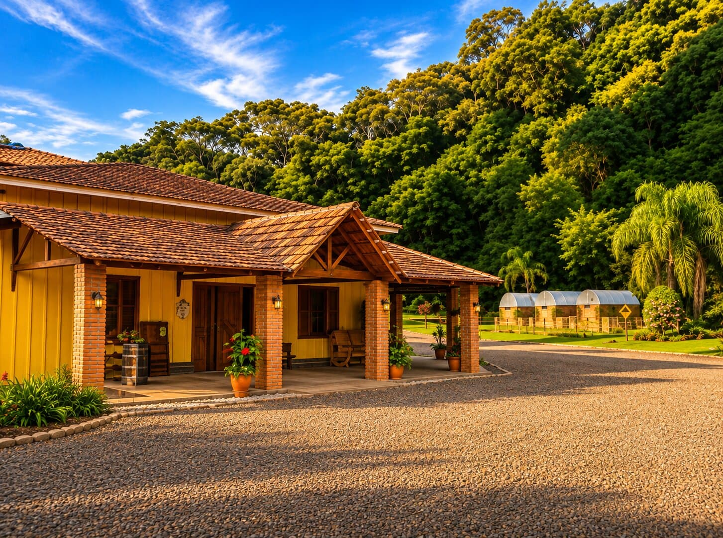 Vista geral do Rancho Moinho Velho, em Tangará-SC